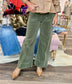 Moss High Rise Crop Wide Pocket Corduroy Pants