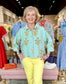 Ivy Jane Print Swing Jacket Aqua