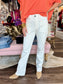Kut Kelsey High Rise Ankle Flare Cream