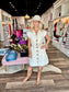 Belted Ecru Denim Dress