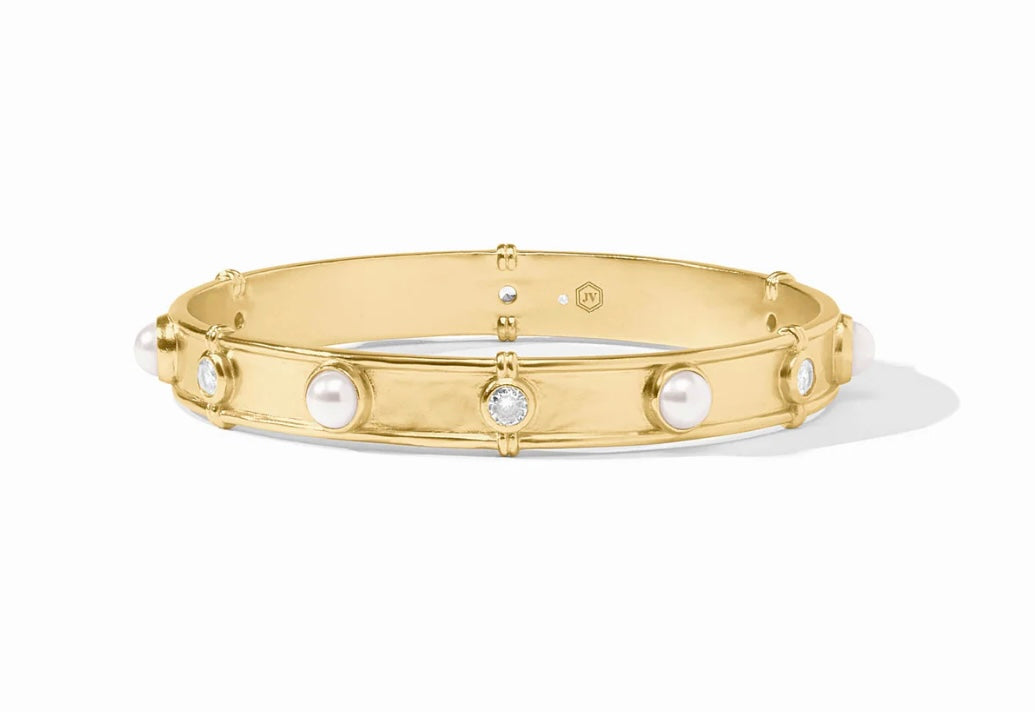 Julie Vos Tribeca Bangle Pearl Small