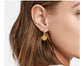 Julie Vos Fleur-de-Lis Hoop & Charm Earring Obsidian Black