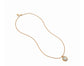 Julie Vos Rainbow Delicate Necklace Iridescent Clear Crystal