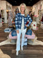 Brooks Avenue Rosy Jacket - Denim Embroidered