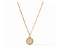 Julie Vos Fleur-de-Lis Solitaire Necklace Pave CZ