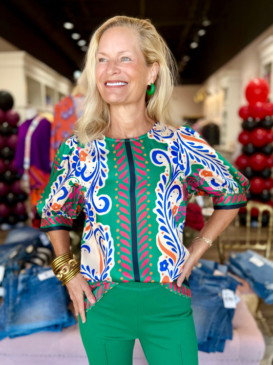 Jade Top Artistic Scarf