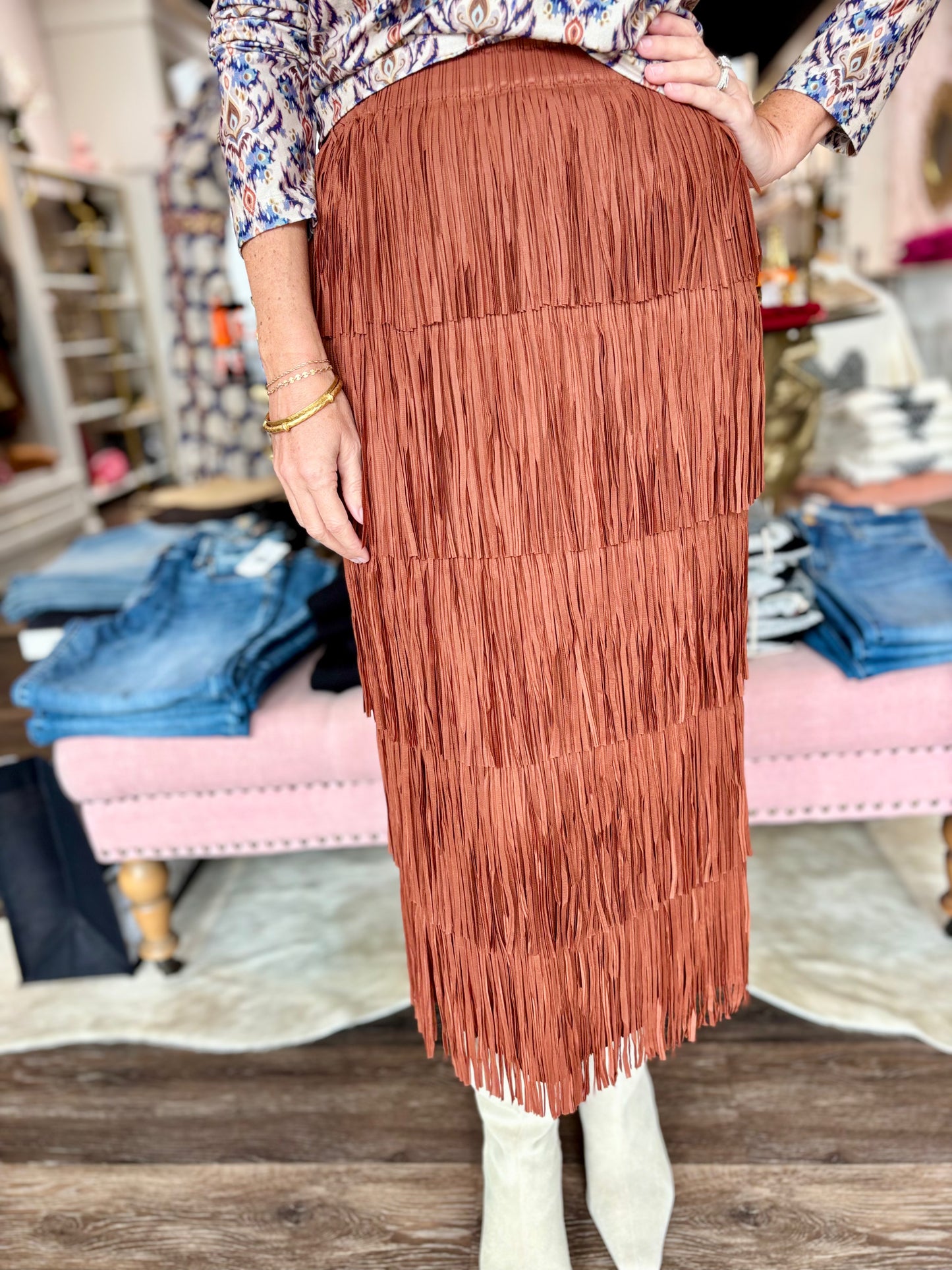 Fringes Skirt Brick