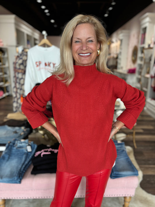 Lysse Hyacinth Cozy Rib Scallop Edge Pullover Sweater