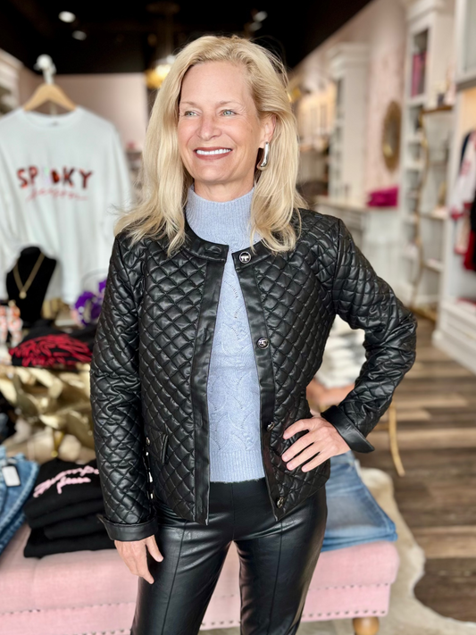 Lysse Aurelle Quilted Vegan Leather Jacket