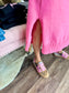 Pink Midi Sweater Dress