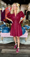 Smocked Waist Puff Sleeve Mini Dress