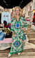 Jade Moroccan Tile Trimmed Maxi