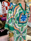Jade Moroccan Tile Trimmed Maxi