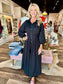 Black Darted Midi