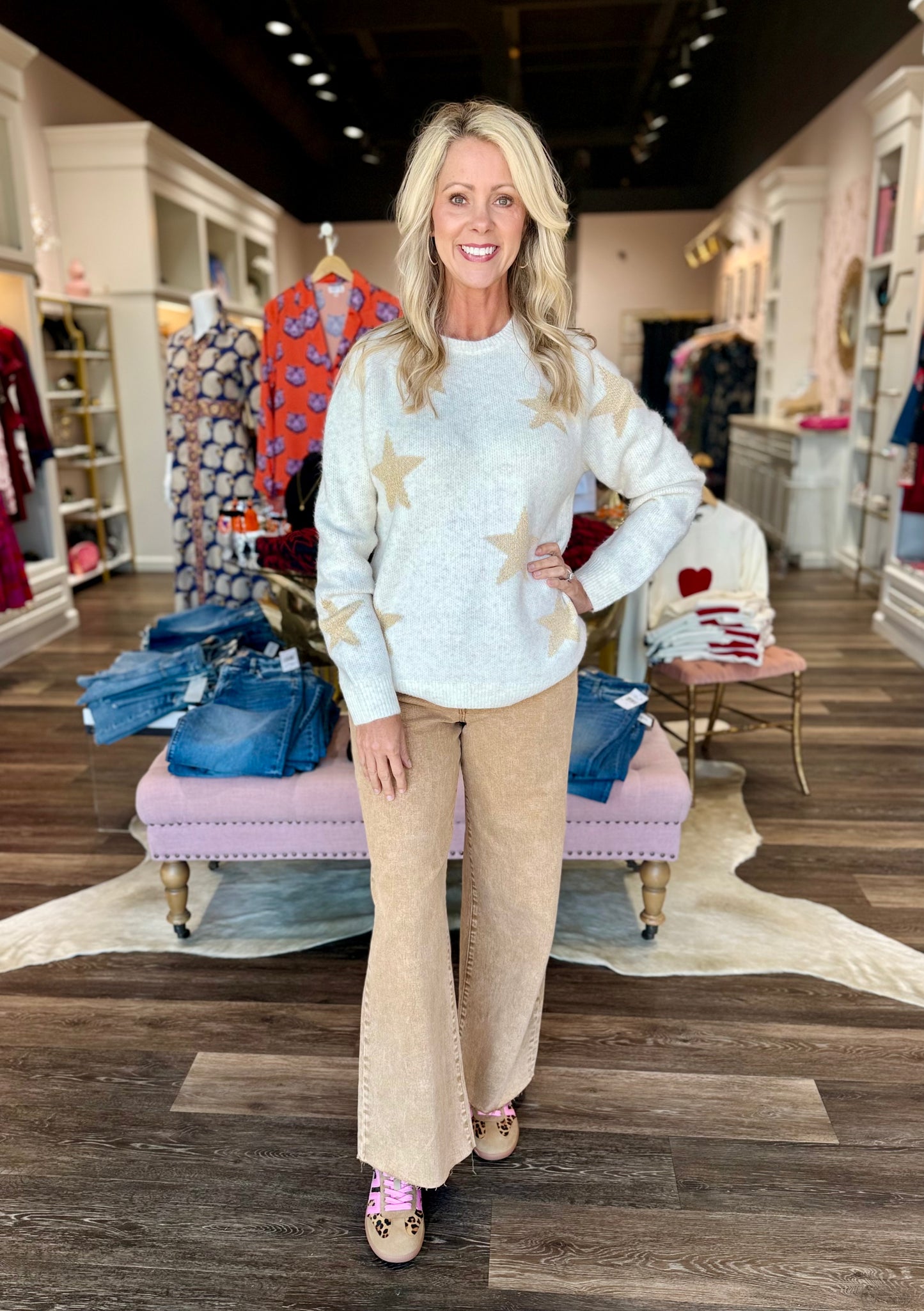 Kut Meg High Rise Wide Leg Chestnut