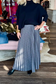 Lysse Pierra Ponte Pleated Midi Skirt