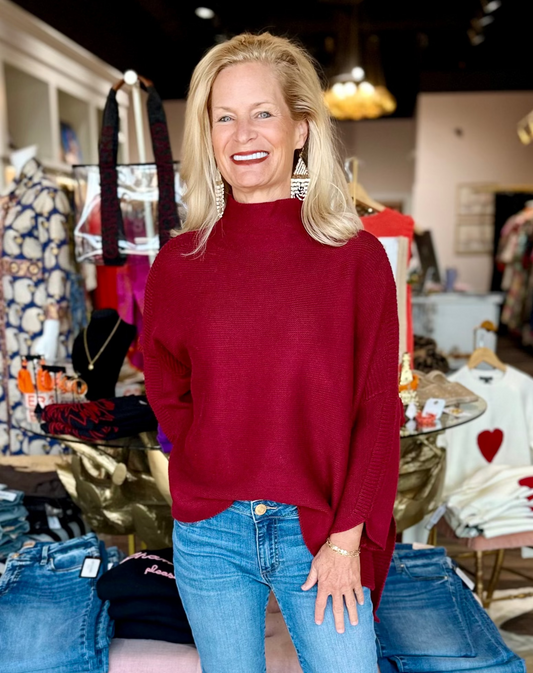 Kerisma Boho Sweater Cherry Red