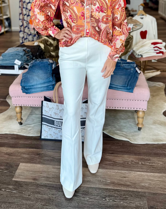 Lysse Alma Hi Waist Cavalry Trouser Snow White