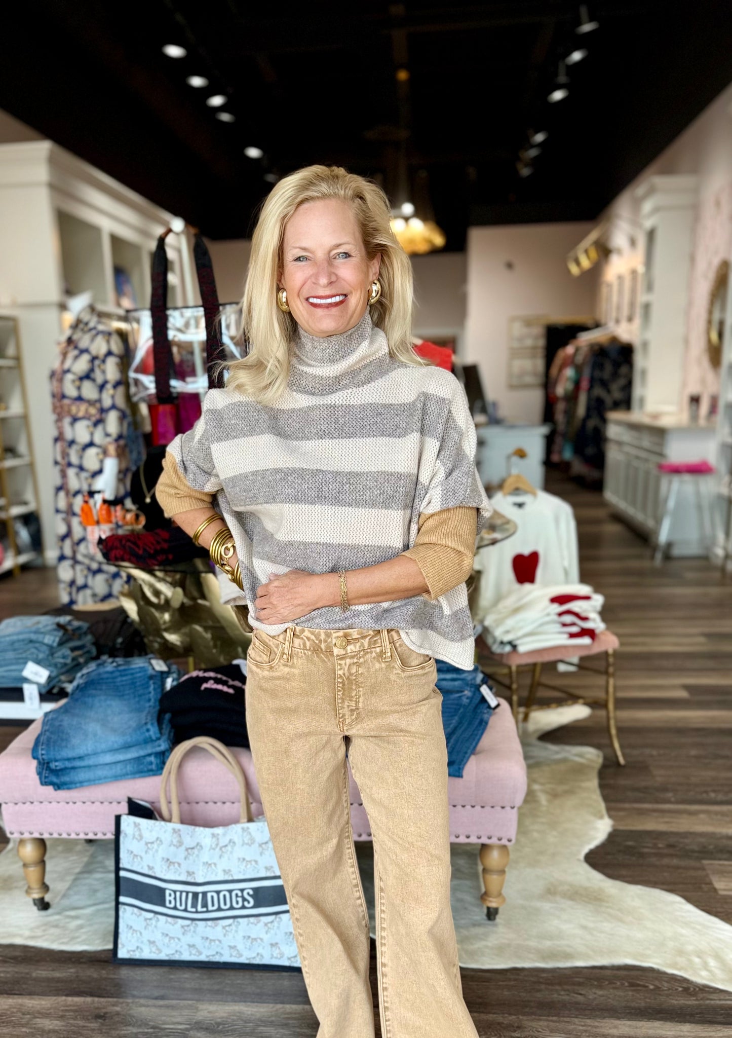 Kerisma London Stripe Sweater Biege Multi