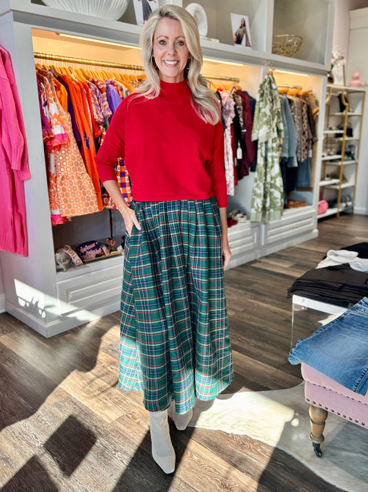 Christmas Plaid Skirt