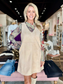 Suede Shift Dress Oatmeal