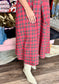 Plaid Maxi Dress Red