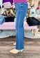 Risen High Rise Crop Straight Raw Cut Hem