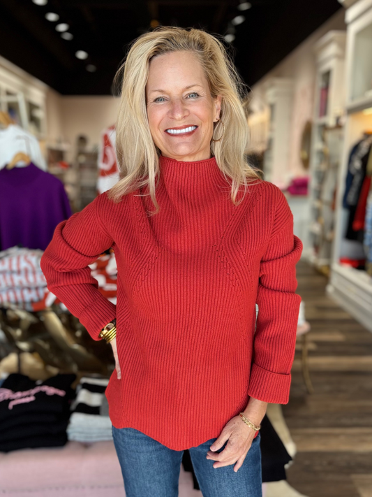 Lysse Hyacinth Cozy Rib Scallop Edge Pullover Sweater