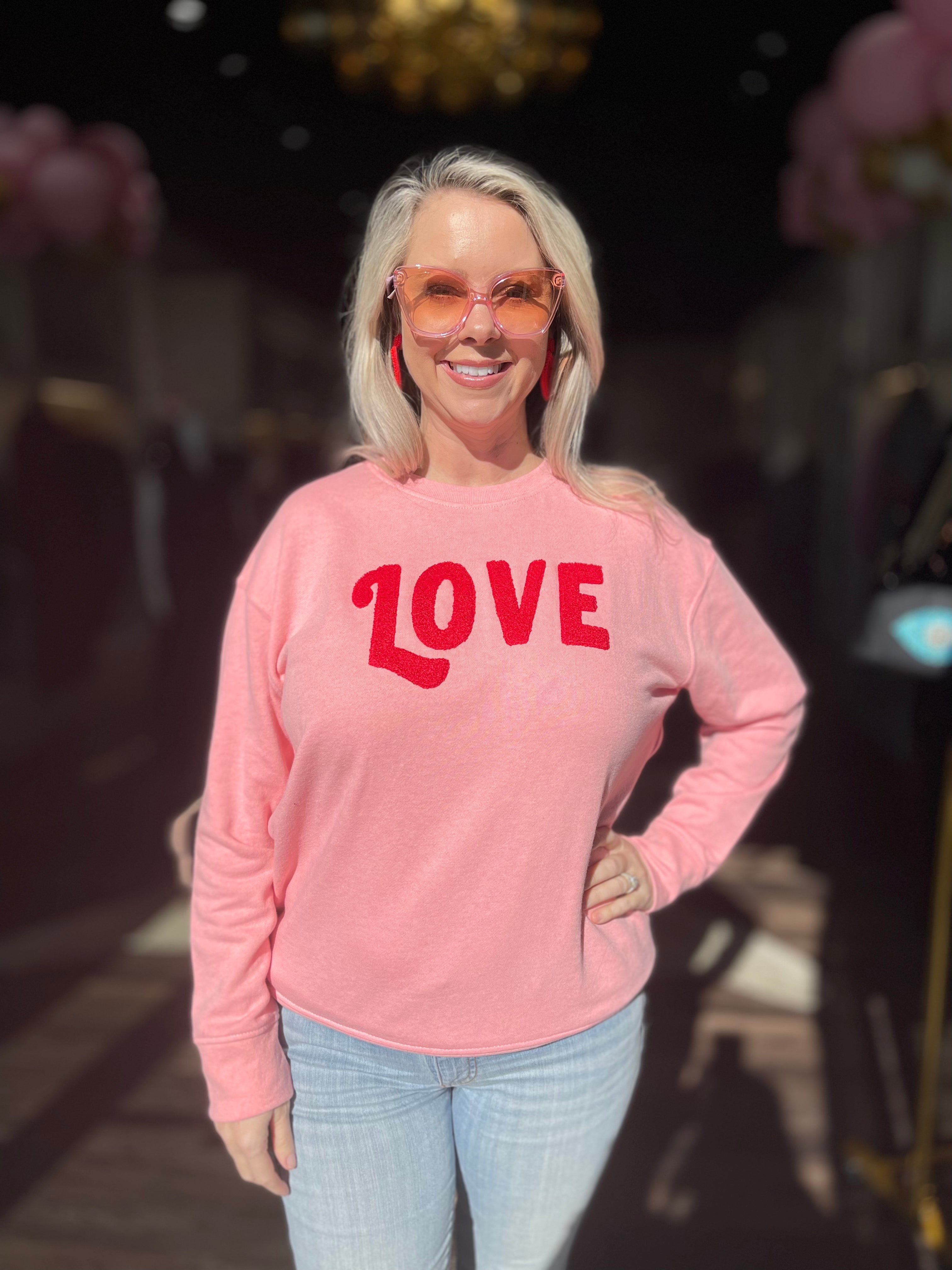 Love Sweatshirt pink