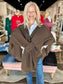 Chocolate Wrap Loop Cape