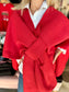 Red Wrap Loop Cape