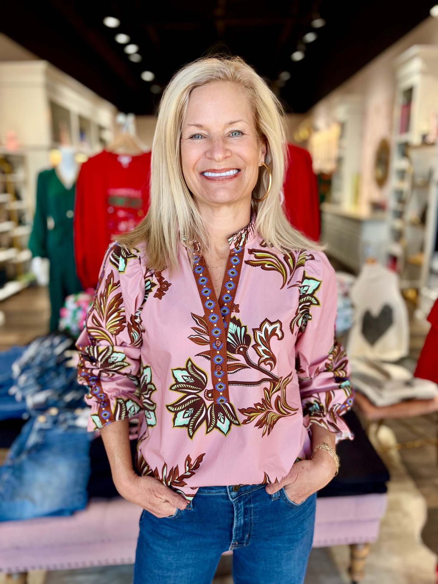 Maude Vivante Ashley Top Floral Motifs