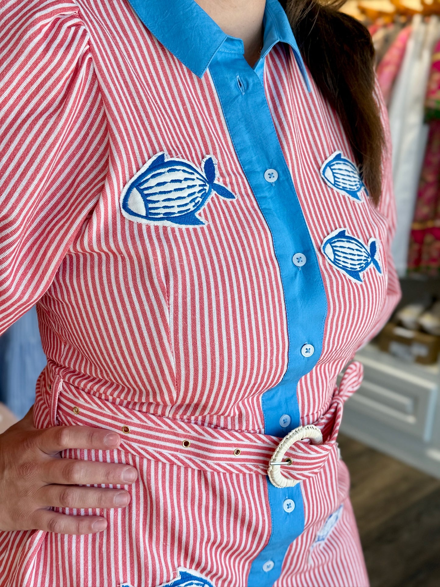 Garland Lyla Dress Fish Applique