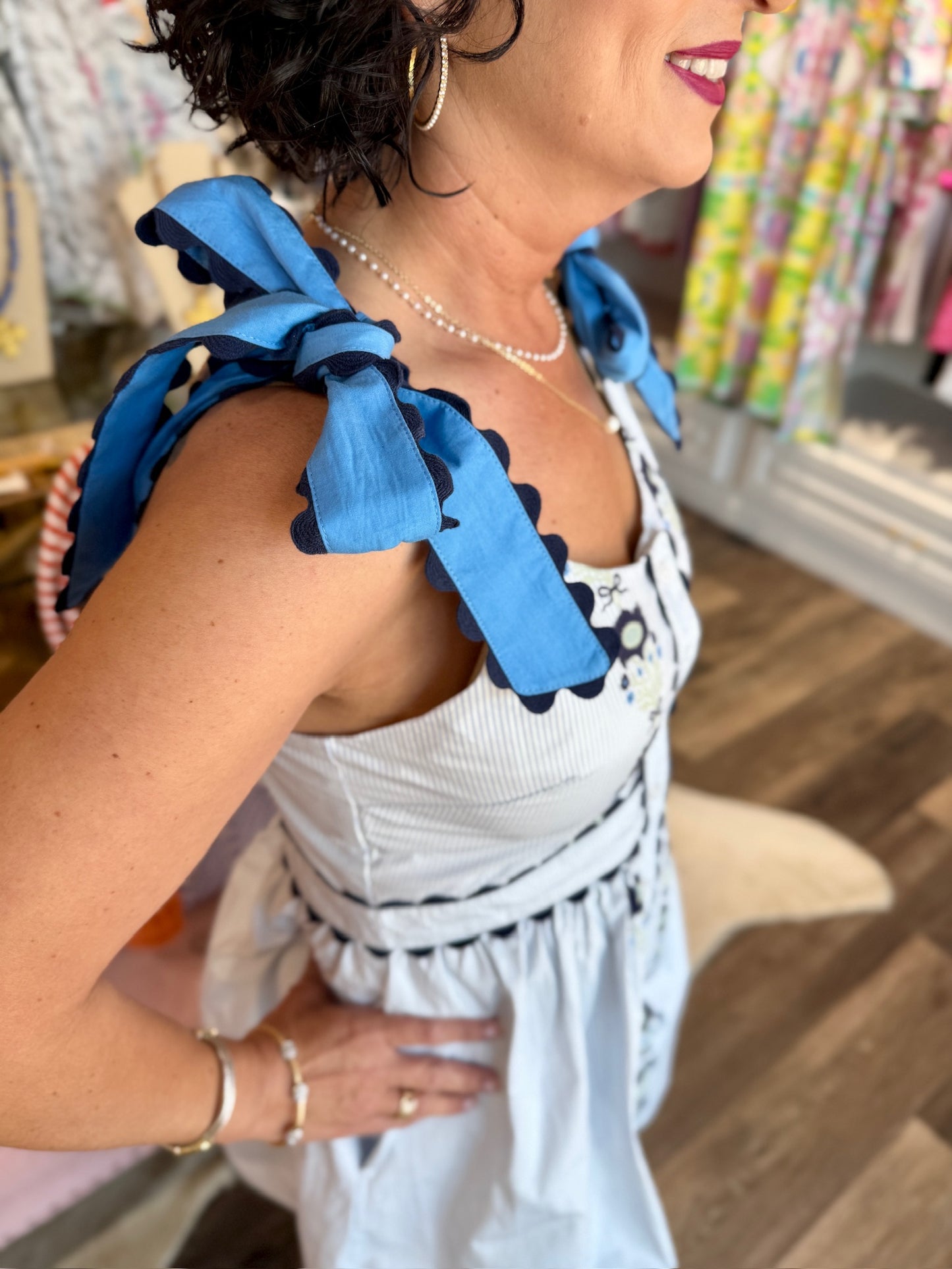 Garland Bree Dress Mini Navy Henrietta