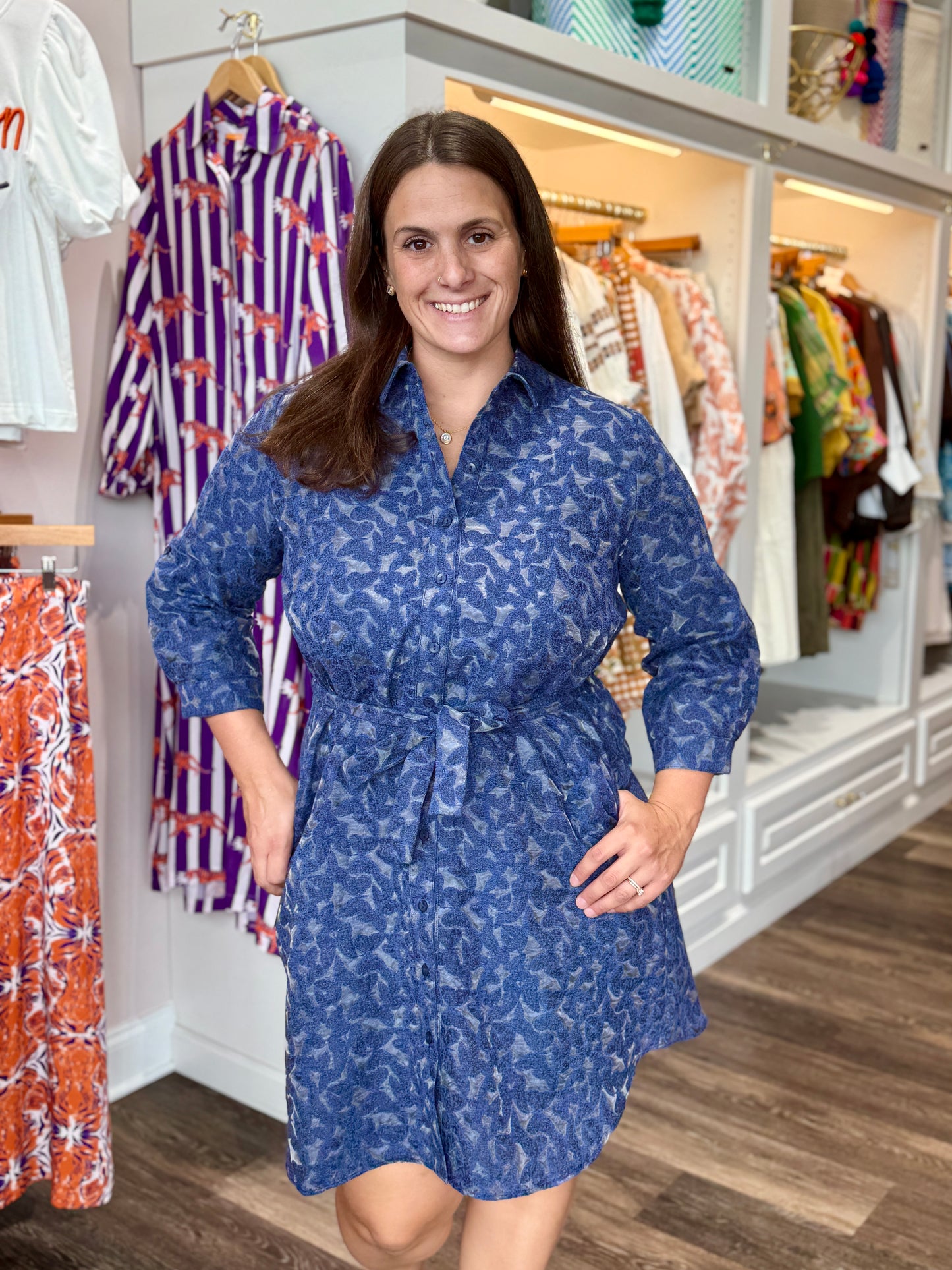 Boho Chic Blue Short Dress