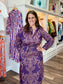 Boho Chic Purple Paisley Pattern Dress