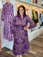 Boho Chic Purple Paisley Pattern Dress
