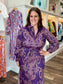 Boho Chic Purple Paisley Pattern Dress