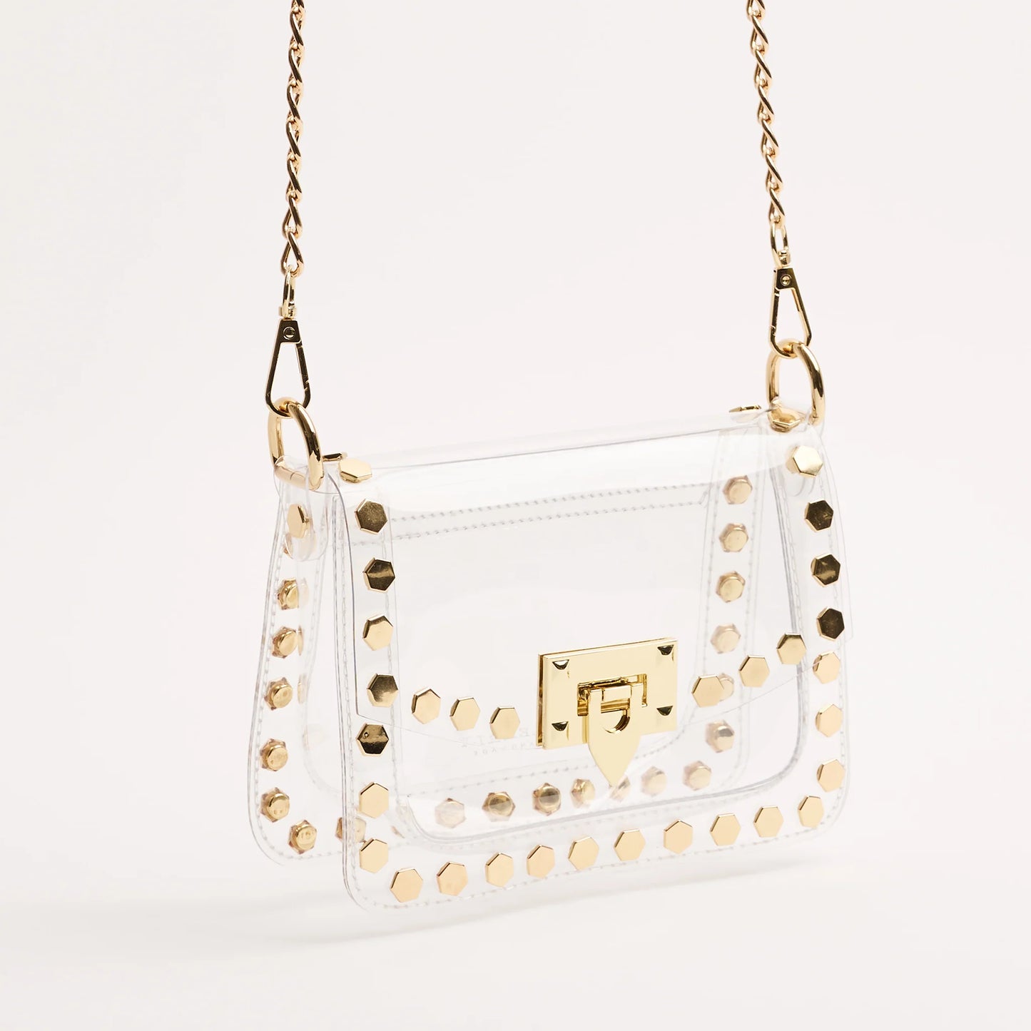 Jackie in Hexagon Clear Handbag