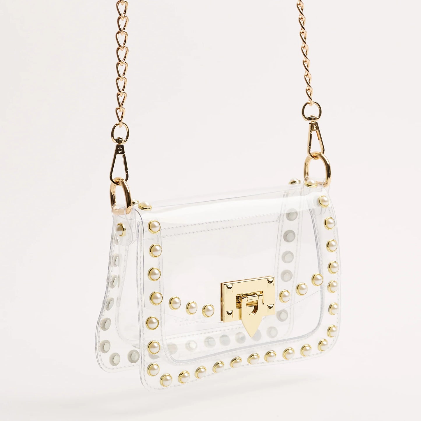 Jackie in Pearl Clear Handbag