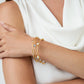 Julie Vos Milano Luxe Bangle Iridescent Clear Crystal