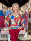 Joy Joy Peasant Bishop Sleeve Top Petal Pop
