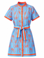 Joy Joy Placket Dress Crimson Fern