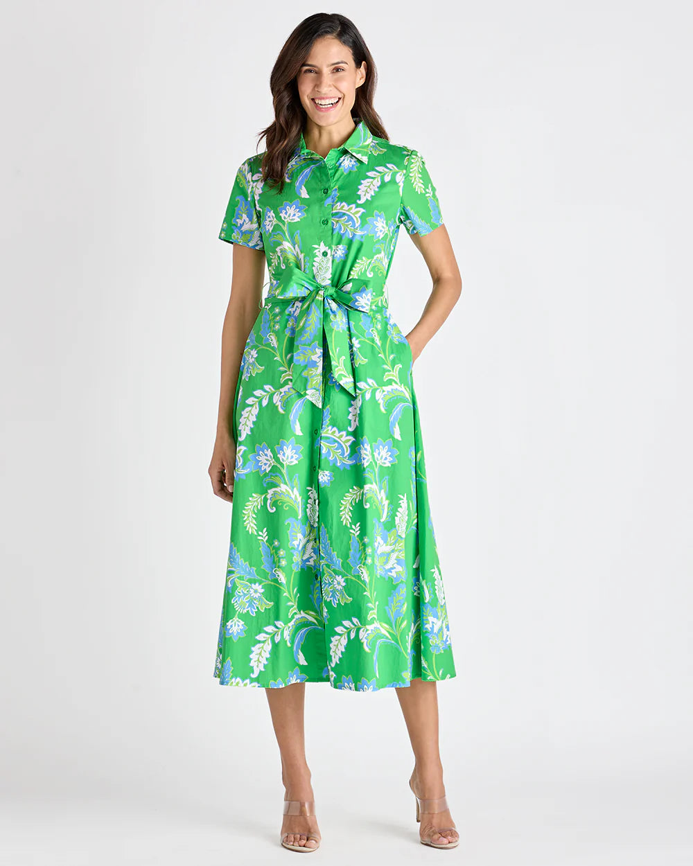 Jude Connally Glenda Stretch Poplin Feathered Floral
