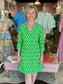Jude Connally Megan Dress Sail Geo Grass Green