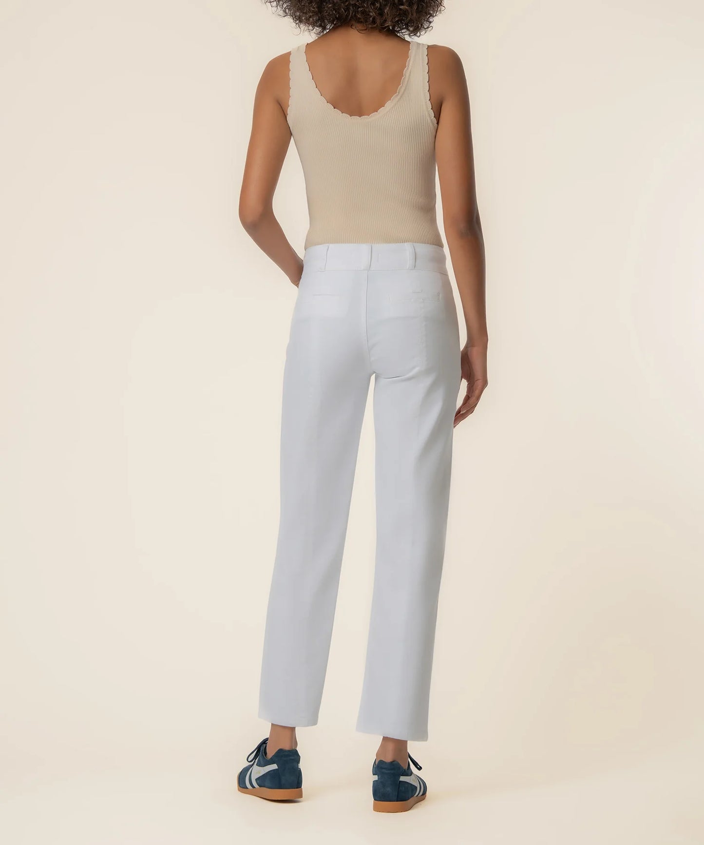Kut Charlotte High Rise Straight Leg White