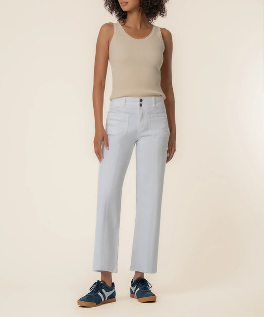 Kut Charlotte High Rise Straight Leg White