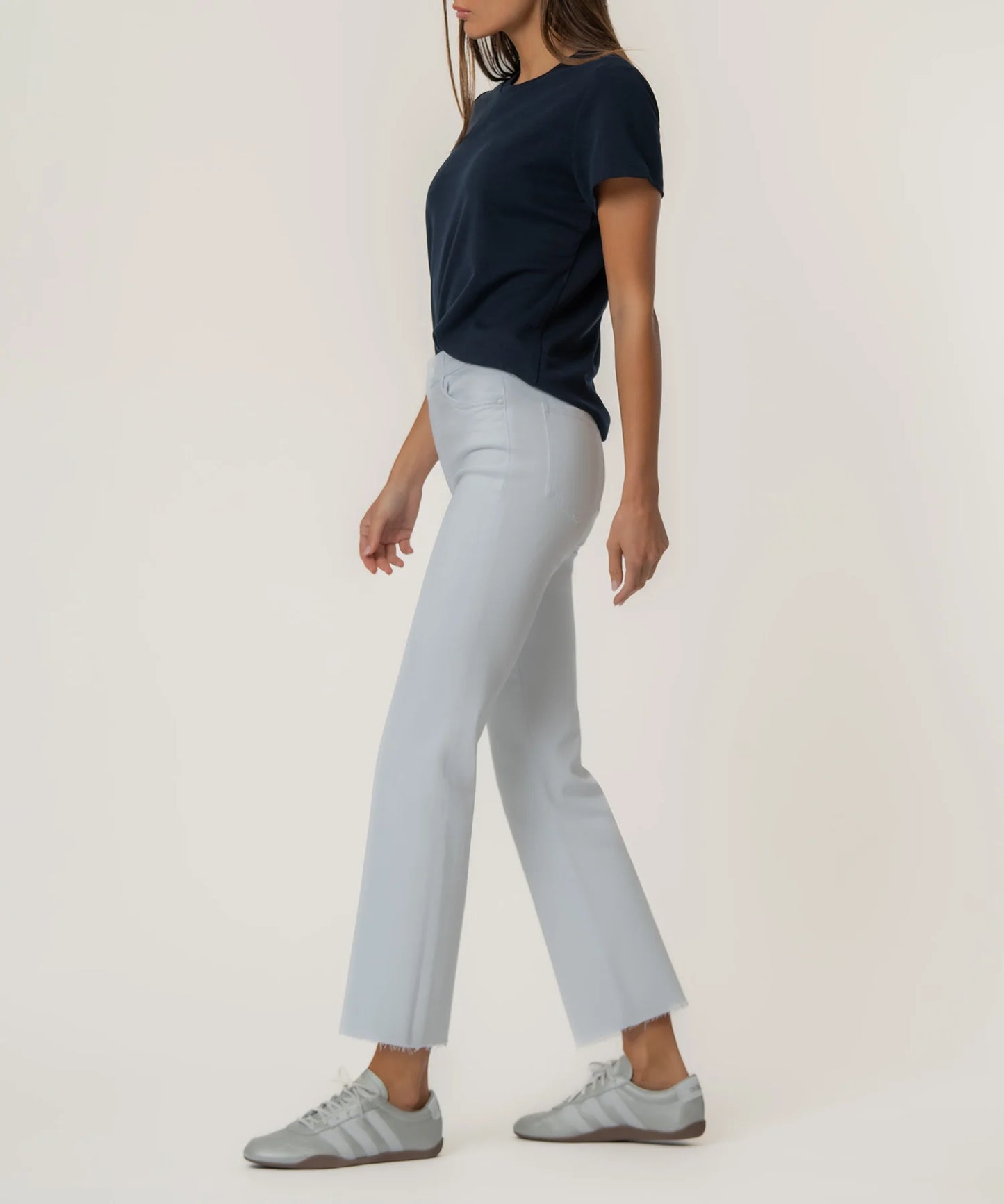 Kut Kelsey High Rise Ankle Flare White