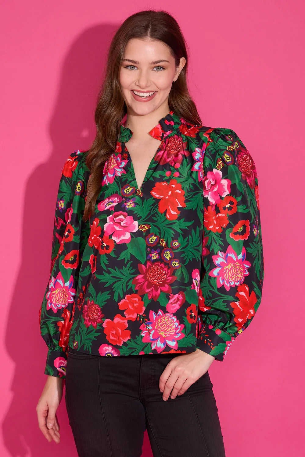 Alden Adair Phoebe Top Flora
