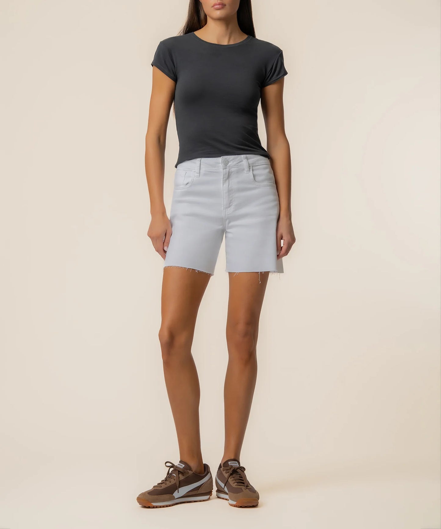 Kut Hailey High Rise Short Optic White